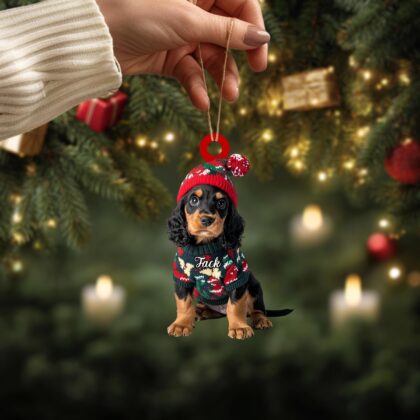 Personalized Black and Tan Cocker Spaniel Acrylic or Wood Ornament