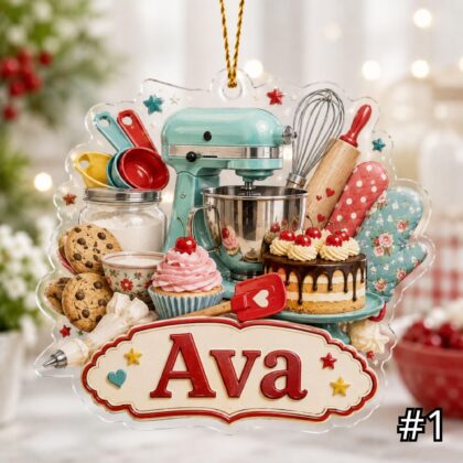 Personalized Baker Acrylic or Wood Ornament