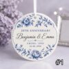 Personalized 20th Wedding Anniversary Acrylic or Wood Ornament