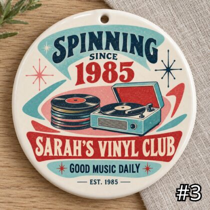 Personalized 'Born to Make Noise' Musician Ceramic Ornament