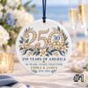 Personalized America 250 30th Wedding Anniversary Ceramic Ornament