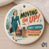 Personalized 'Moving On Up' Promotion Ceramic Ornament