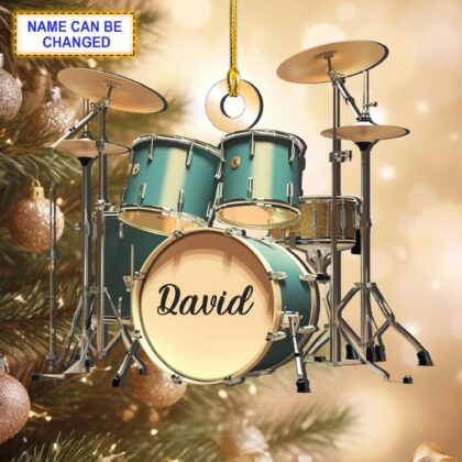 Custom Name Coban Drum Set Christmas Ornament – Christmas Tree Hanging Decor