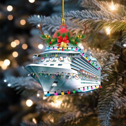 Custom Name Cruise With Led Light And Reindeer Hord V1 Christmas Ornament
