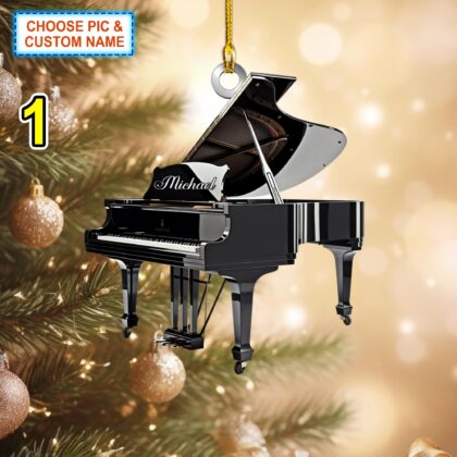 Custom Name Piano Christmas Ornament – Christmas Tree Hanging Decor