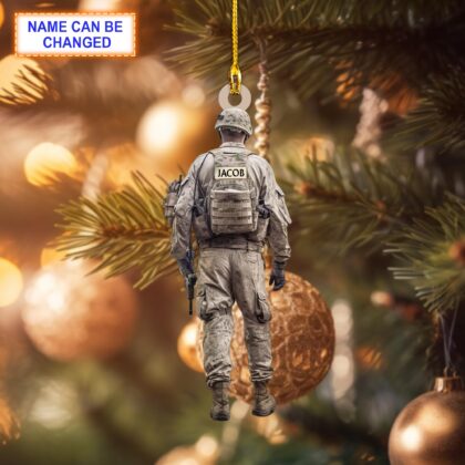 Custom Name Veterans Personalized Ornament – Christmas Tree Hanging Decor