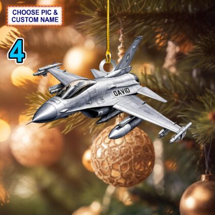 Custom Name Veteran Helicopter Christmas Ornament – Christmas Tree Hanging Decor - Image 4