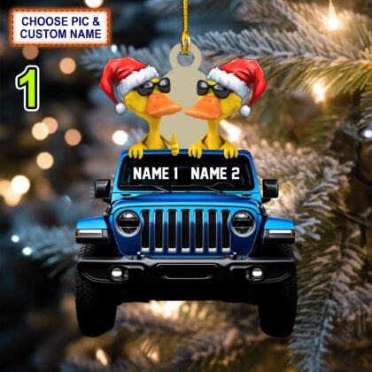 Custom Name Traveling Duck Personalized Ornament – Christmas Tree Hanging Decor