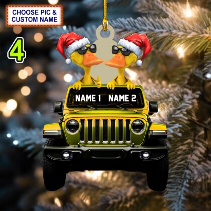 Custom Name Traveling Duck Personalized Ornament – Christmas Tree Hanging Decor - Image 4