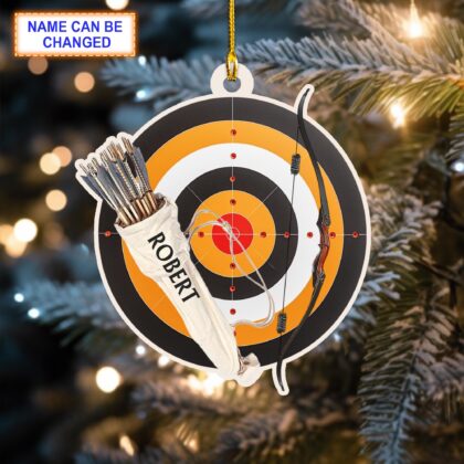 Custom Name Archery Christmas Ornament – Christmas Tree Hanging Decor