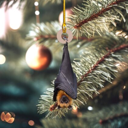 Black Bat Personalized Ornament – Christmas Tree Hanging Decor