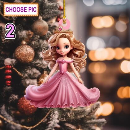 Custom Name Princess Personalized Ornament – Christmas Tree Hanging Decor - Image 2