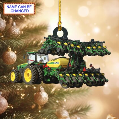 Custom Name Tractor Custom Christmas Tree Hanging Decor