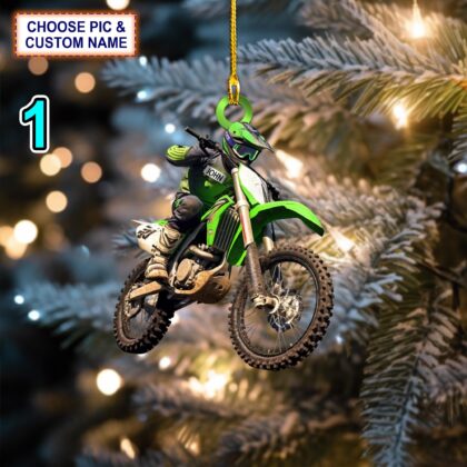 Custom Name Motocross Christmas Ornament – Christmas Tree Hanging Decor
