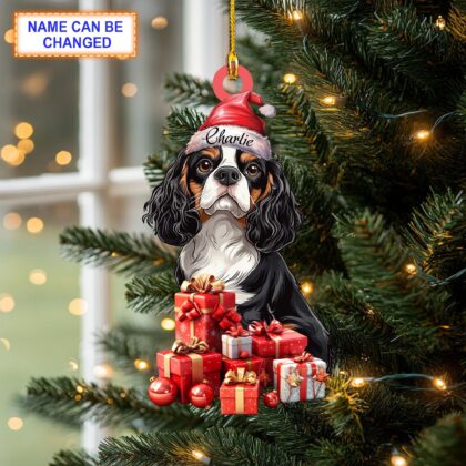 Custom Name Cavalier King Charles Spaniel Dog Christmas Personalized Ornament