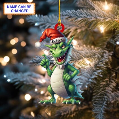 Custom Name Dragon Personalized Christmas Ornament – Christmas Tree Hanging Decor