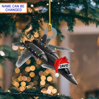 Custom Name Combat Aircrafts Personalized Ornament – Christmas Tree Hanging Decor