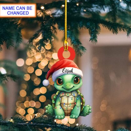 Custom Name Sea Turtles Xmas Personalized Ornament – Christmas Tree Hanging Decor