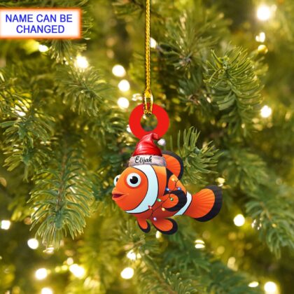 Custom Name Clownfish Personalized Ornament – Christmas Tree Hanging Decor