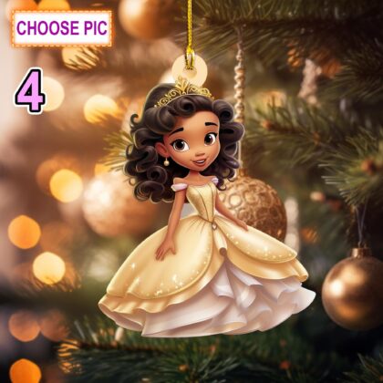 Custom Name Princess Personalized Ornament – Christmas Tree Hanging Decor - Image 4