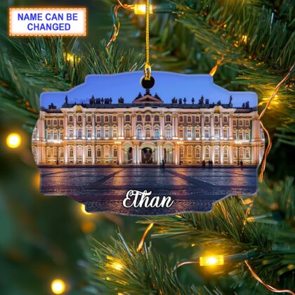 Custom Name Winter Palace In The Night Personalized Ornament