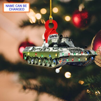 Custom Name Tank Xmas Personalized Ornament – Christmas Tree Hanging Decor