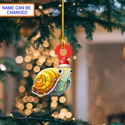 Custom Name Sea Snail Personalized Ornament – Christmas Tree Hanging Decor