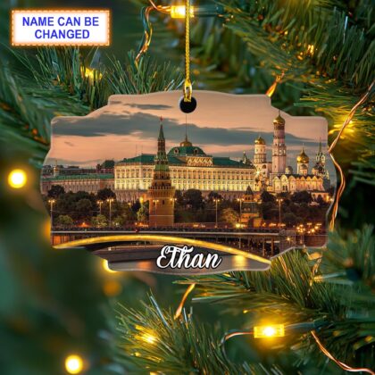 Custom Name Kremlin In The Night Personalized Ornament – Christmas Tree Hanging Decor