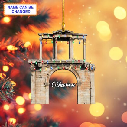 Custom Name Hadrian's Arch Personalized Ornament – Christmas Tree Hanging Decor
