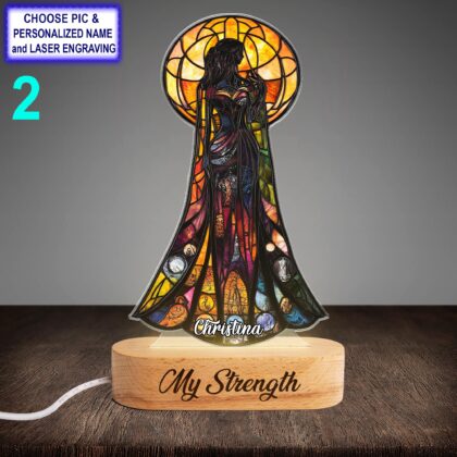 Alternative view of Personalized Beautiful Hera Acrylic Night Light with Name Engraving