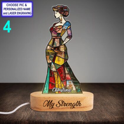 Personalized Beautiful Hera Acrylic Night Light with Name Engraving - Image 4