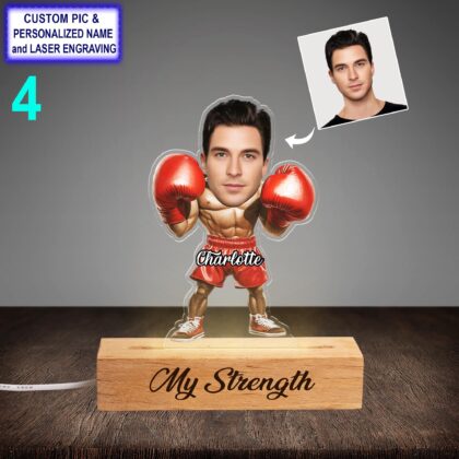 Funny Custom Boxing Night Light – Personalized Fighter Lamp - Image 4