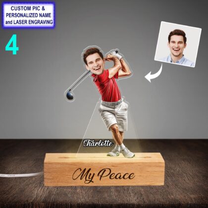 Funny Custom Golf Night Light – Personalized Golfer Lamp - Image 4