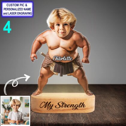 Custom Sumo Wrestler Night Light – Funny Personalized Face Lamp - Image 4
