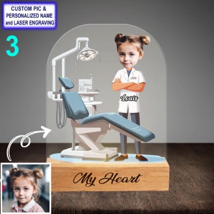 Funny Personalized Dentist Night Light – Custom Engraved LED Lamp - Image 3