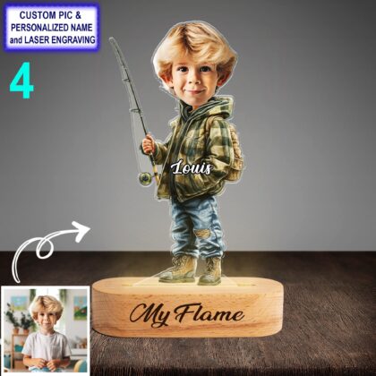 Funny Custom Fishing Night Light – Personalized Fisherman Lamp - Image 4
