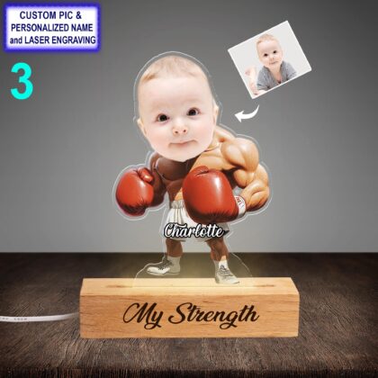 Funny Custom Boxing Night Light – Personalized Fighter Lamp - Image 3