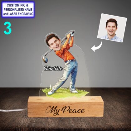 Funny Custom Golf Night Light – Personalized Golfer Lamp - Image 3