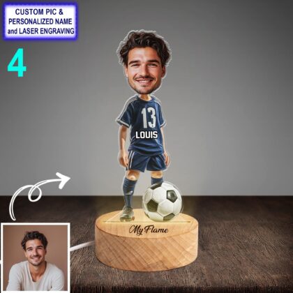 Funny Custom Soccer Night Light – Personalized Football Player LED Lamp - Image 4