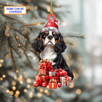 Custom Name Cavalier King Charles Spaniel Dog Christmas Personalized Ornament - Image 4