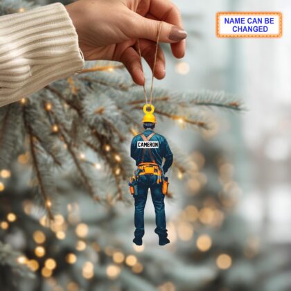 Custom Name Elevator Maintenance Elevator Repair Christmas Ornament - Image 3
