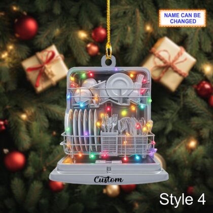 Personalized Dishwasher Christmas Ornament – Funny Xmas Tree Hanging Decor - Image 5