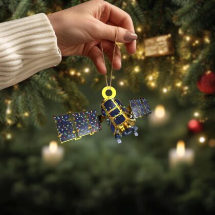 Satellite Led Light Personalized Ornament – Tree Hanging Decor - Image 4