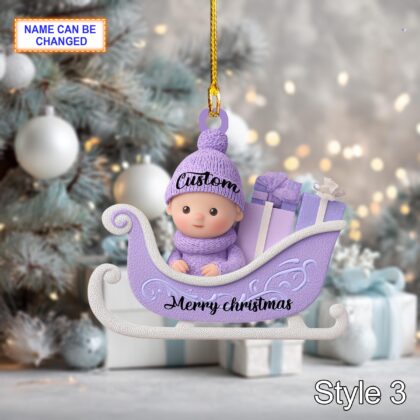 Personalised Baby's First Christmas Ornament Bauble Decoration - Image 5