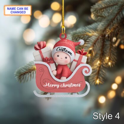 Personalised Baby's First Christmas Ornament Bauble Decoration - Image 6