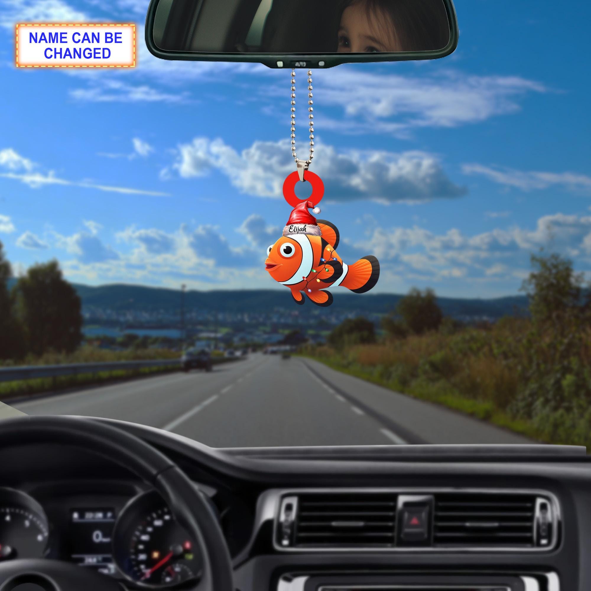 Custom Name Clownfish Personalized Ornament – Christmas Tree Hanging Decor - Image 4