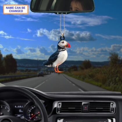 Puffin Wooden Christmas Ornament – Eco Friendly Tree Hanging Bauble Decoration - Image 3