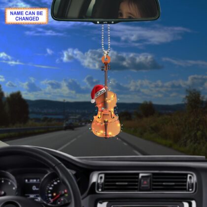 Musical Mandolin acrylic 2D flat Christmas ornament – festive tree hanging acrylic holiday decoration - Image 3