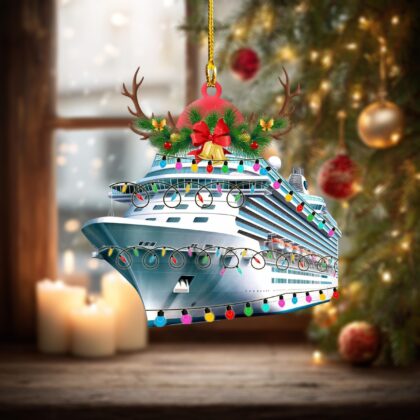 Custom Name Cruise With Led Light And Reindeer Hord V1 Christmas Ornament - Image 4