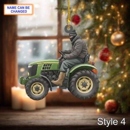 Custom Name Farmer Christmas Ornament – Holiday Tree Hanging Decor - Image 6
